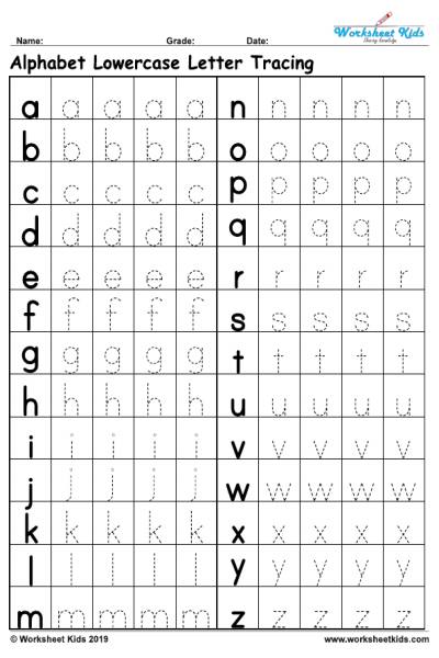 Alphabet Handwriting Practice for Kids, Printable Letter Tracing