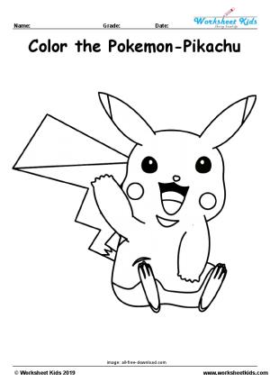 pokemon pikachu coloring page