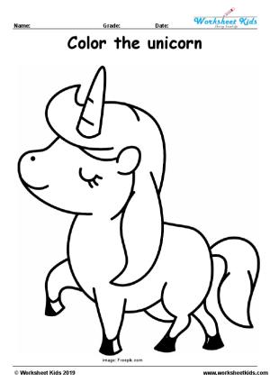 unicorn coloring page