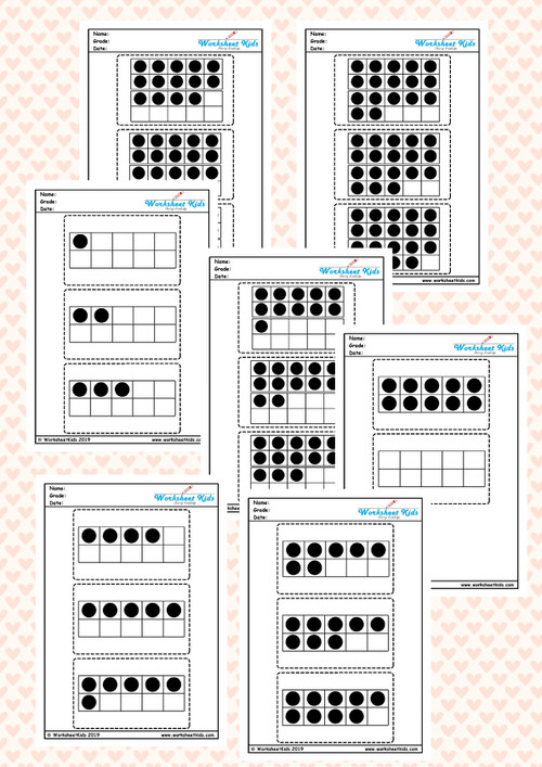 ten frames Dot card with only dots