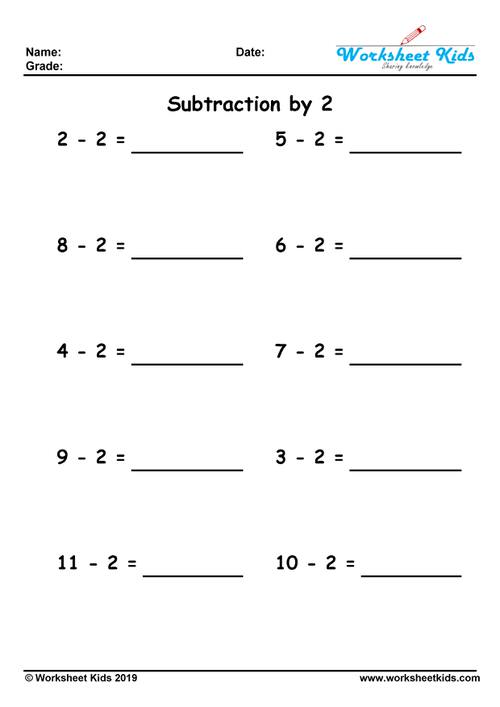 subtraction by 2