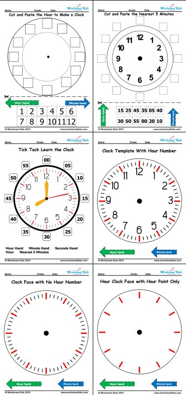 Free Printable Clock Face for Kids