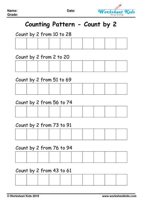 skip counting by 2