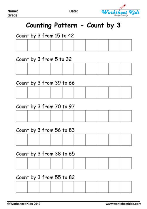 skip counting by 3