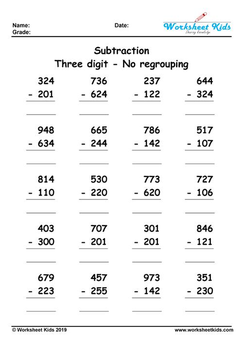 3-digit-subtraction-without-regrouping-worksheets-free-printable-pdf