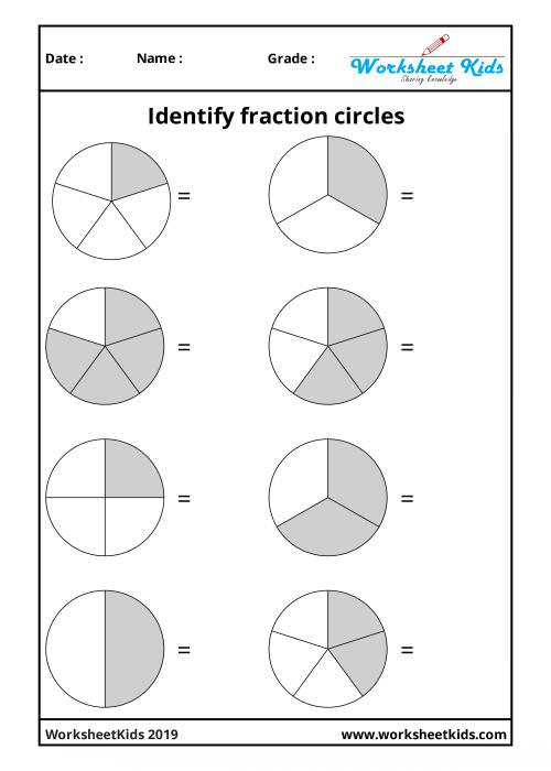 fraction circles halves thirds quarters fifths sixths eighths tenths