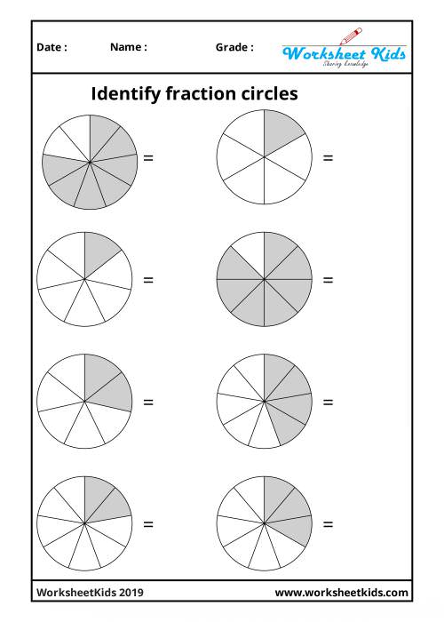 early fractions worksheets