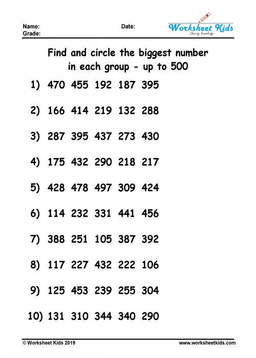 grade 2 numeration biggest number