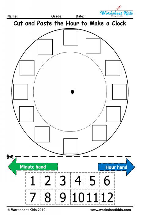 Free Printable Clock Face for Kids