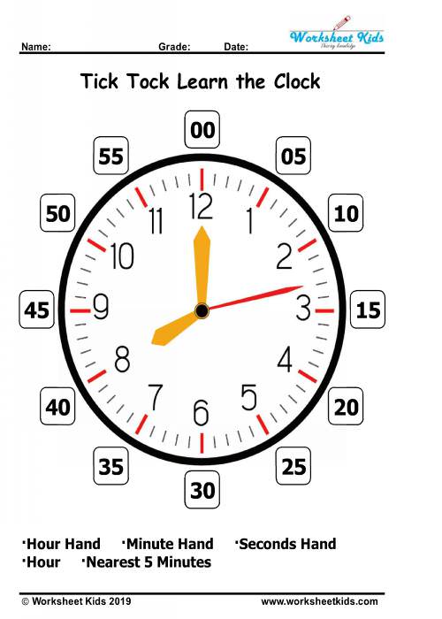 Tick tock learn the clock