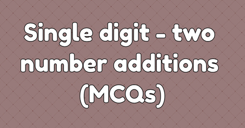 two number addition mcq multiple choice questions