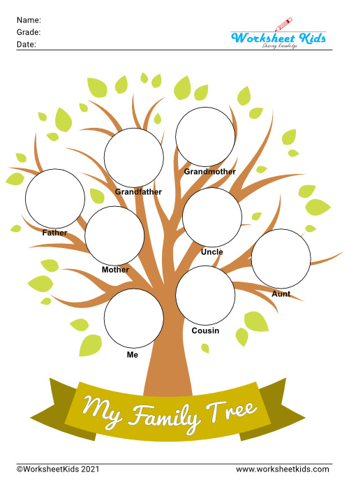 family tree template to print