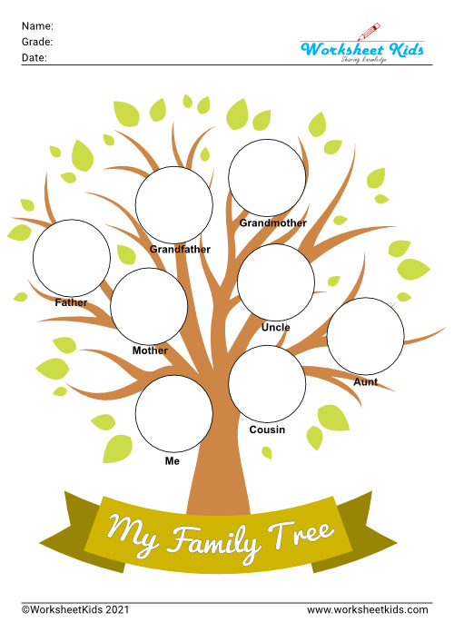 Family Tree Printable Activity Worksheets Blank Picture Sentence Puzzle Family Tree Printable Activity Worksheets Blank Picture Sentence Puzzle