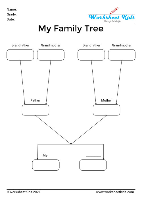 family tree template for kids simple