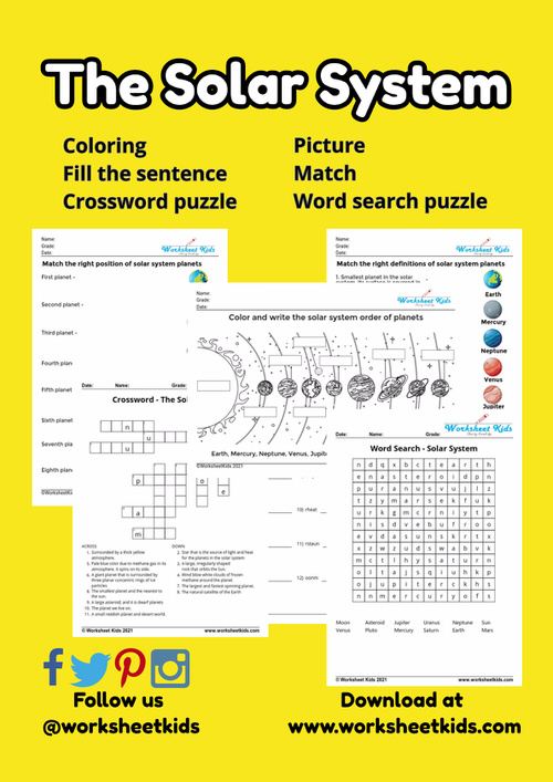 Space solar system planet activities for kindergarten 1st 2nd 3rd grade preschool free printable pdf