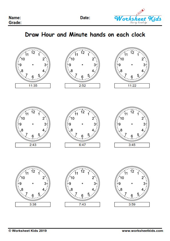 telling time for second graders digital time worksheets