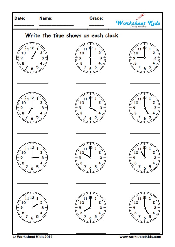 digital and analog clock worksheets for kindergarten 1st 2nd 3rd grade