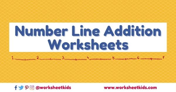 number line addition worksheet activities