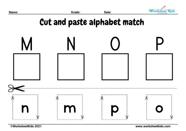 uppercase and lowercase matching worksheets