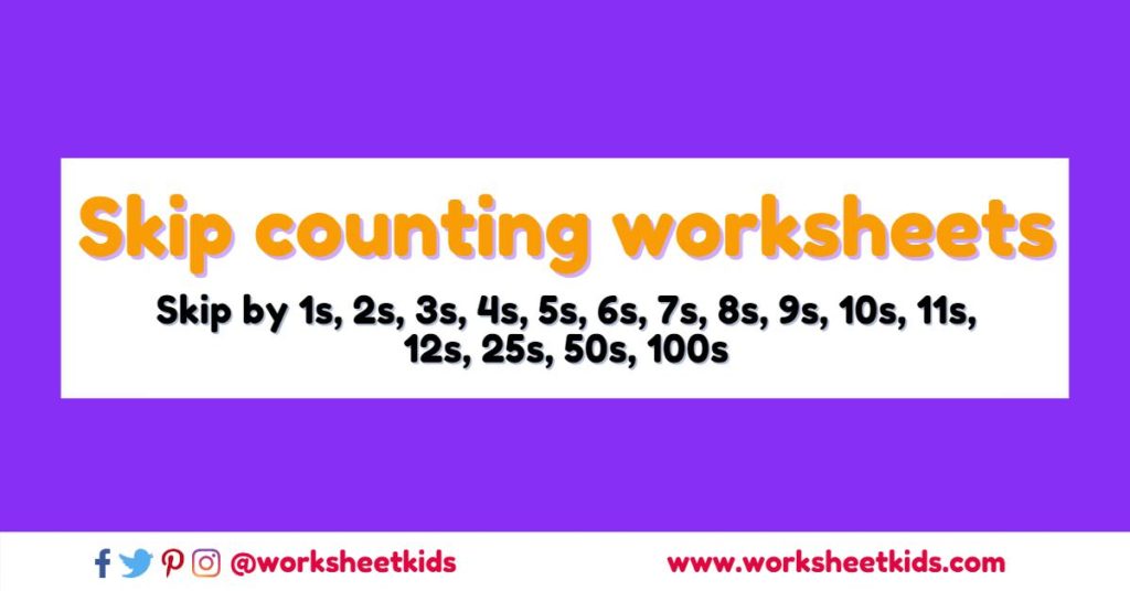 worksheets on skip counting free printable pdf grade 1 to 4 kindergarten