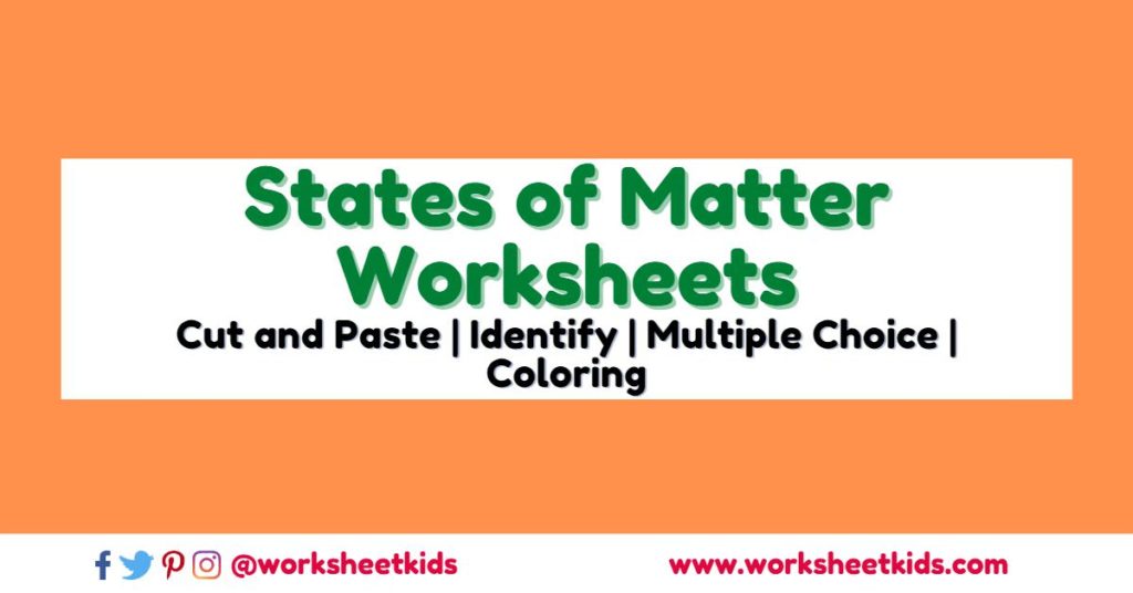 worksheets on states of matter for kids