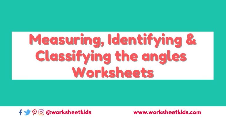 Classifying angles worksheets for 3rd 4th 5th 6th 7th grade