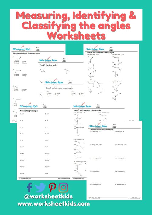 measuring identifying classifying types of angles worksheets answers pdf