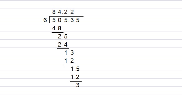 step by step solve the decimal division problem