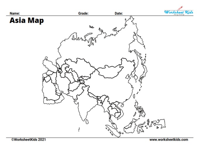 Blank Asia Map