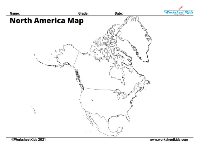 Blank North America Map