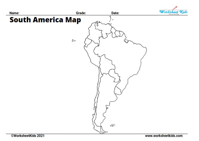 South America Worksheets For Kids Worksheets For Kindergarten