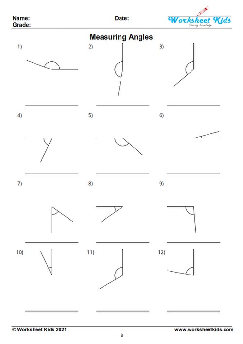 find the measure of each angle indicated worksheet answers