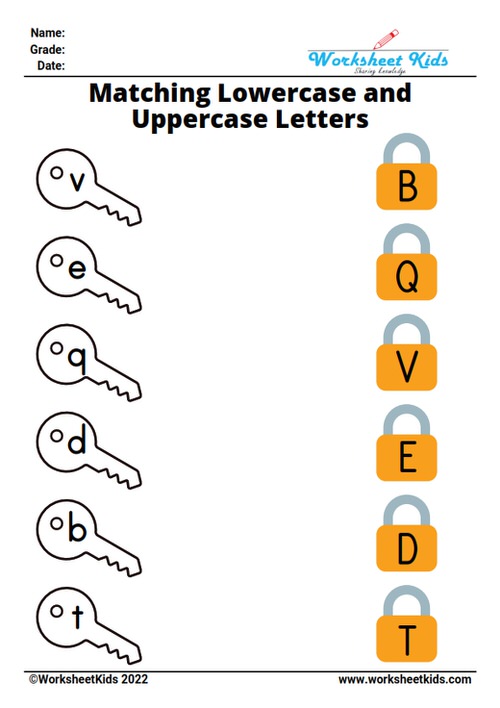 letter matching game activity for preschooler