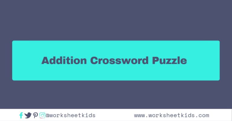 addition crossword puzzle with clue