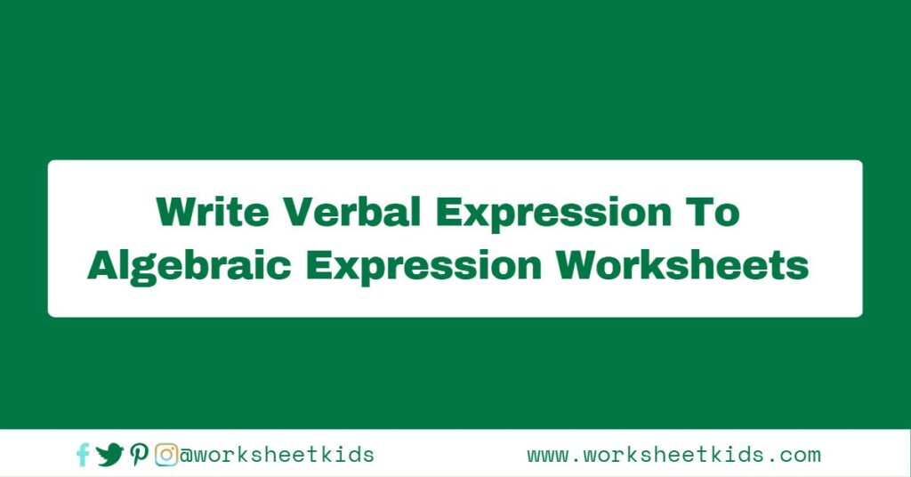 english verbal expression to algebraic expression