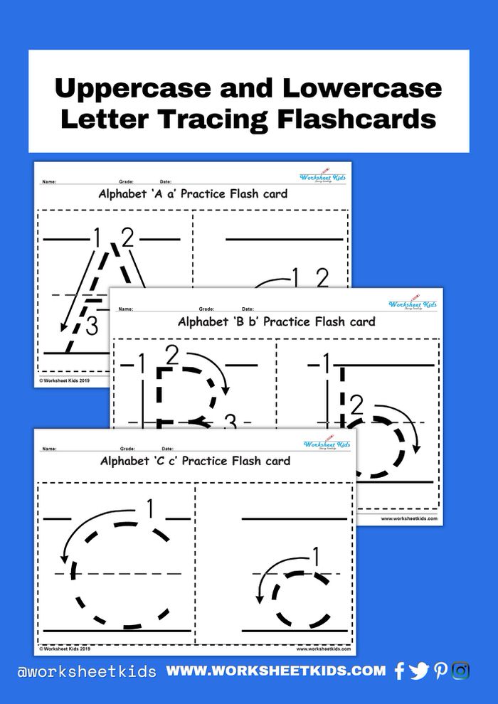 A to Z Tracing Flashcards for 3 to 4 Years Old Kids