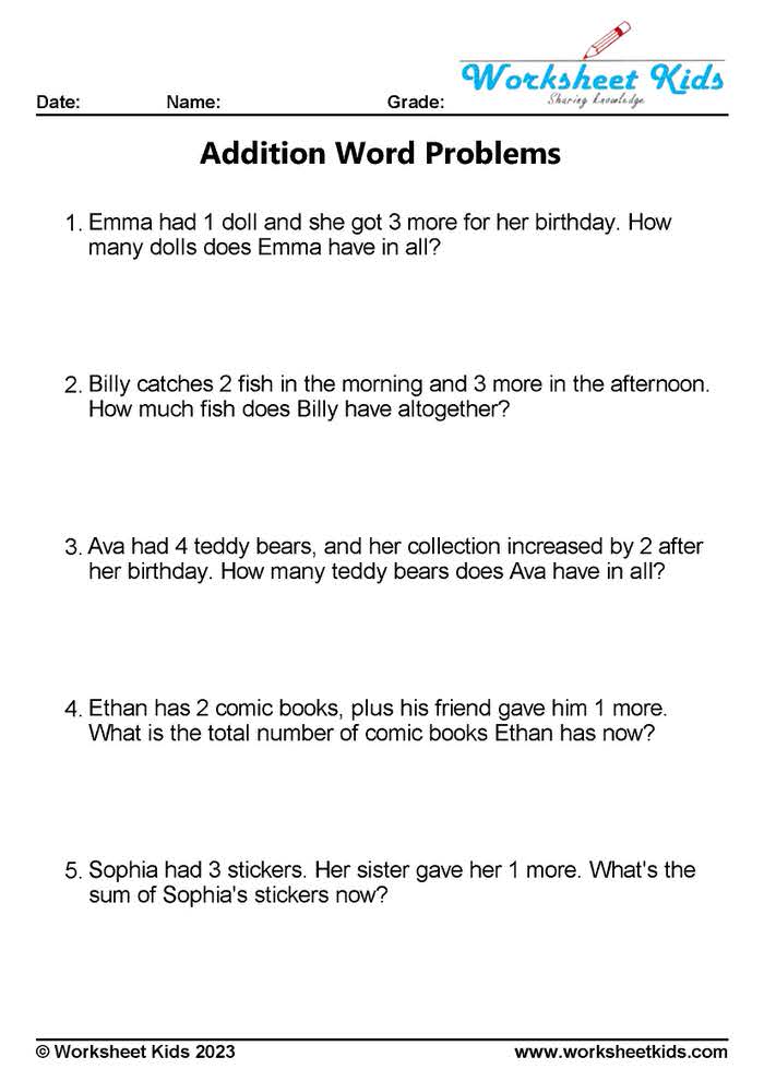 addition word problems 2nd grade