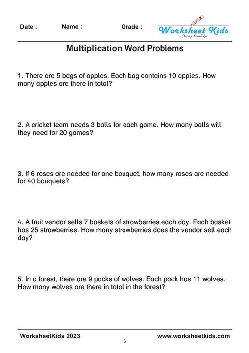 multiplication word problems grade 4